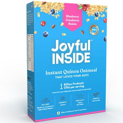 Joyful Inside Instant Quinoa Oatmeal - Blueberry Cranberry Raisin 320 gm - Nutritional Bars