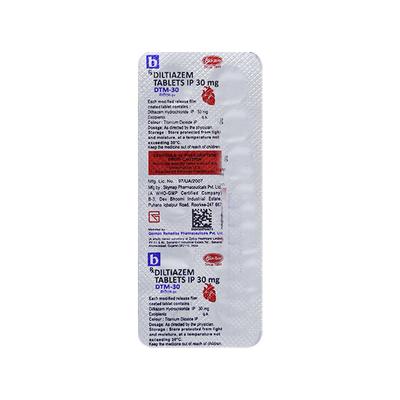 DTM 30mg Tablet 10'S - Hypertension-Cal