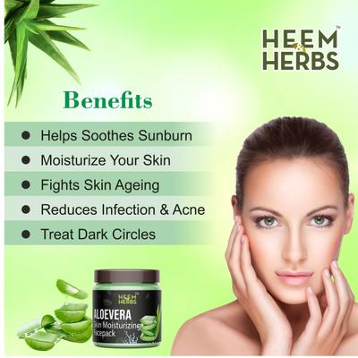 Heem & Herbs Skin Moisturizing Powder - Aloevera 100 gm - Face Packs