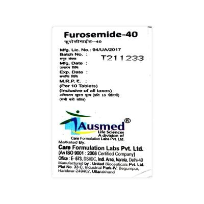 FUROSEMIDE 40 Tablet 10's - Hypertension-Diu