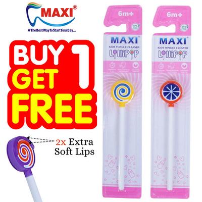 Maxi Kids Tongue Cleaner - Lollipop (Buy 1 Get 1 Free) - Baby Oral Care