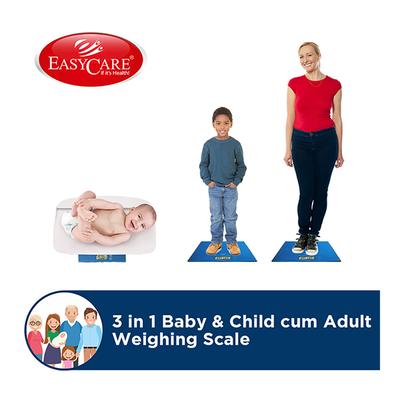 Easycare 3 IN 1 Baby & Child Cum Adult Weighing Scale (EC 3402A) - Health Monitors And Equipment