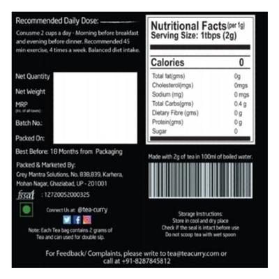 JustVedic Acne & Pimple Instant Tea Mix 60 gm - Teas