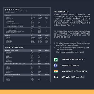 Nutrabay Gold Isolate Whey Protein Powder - Vanilla Ice Cream Flavour 2 kg - Whey Proteins