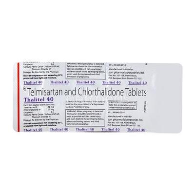 Thalitel 40mg Tablet 10'S - Hypertension-Ang