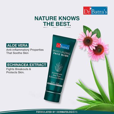 Dr Batra's Moisturizing Face Wash 100 gm + Intense Moisturizing Cream 100 gm - Lotions & Creams