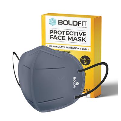 Boldfit N95 Face Mask - Grey 5's - Face Mask