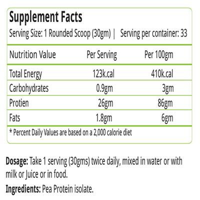 Natures Velvet Plant Protein Powder - Unflavoured 1000 gm - Health Products