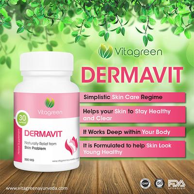VitaGreen Dermavit Capsules 30's - Herbal Dietary Supplement