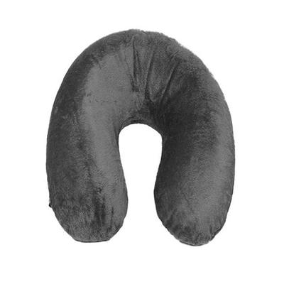 VIAGGI Inflatable C Shape Travel Neck Pillow with Cover - Grey - Pads And Pillows