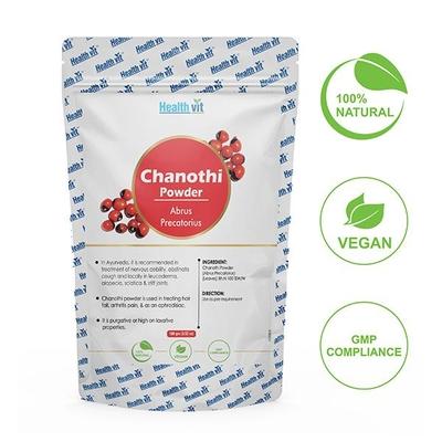 HealthVit Natural Chanothi (Abrus Precatorius) Powder 100 gm - Herbal Dietary Supplement