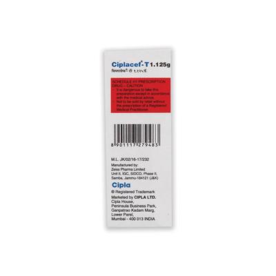 CIPLACEF T 1.125gm Injection 1's - Bacterial Infections-Cep