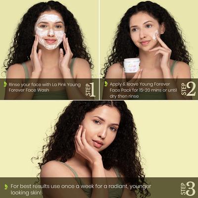 La Pink Young Forever White Haldi Face Mask 100 gm - Face Washes
