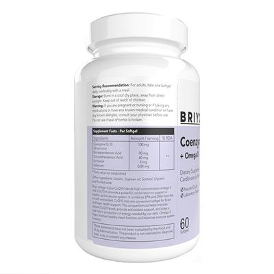 Briyo CoenzymeQ10 + Omega 3 Softgel 60's - Co-Q