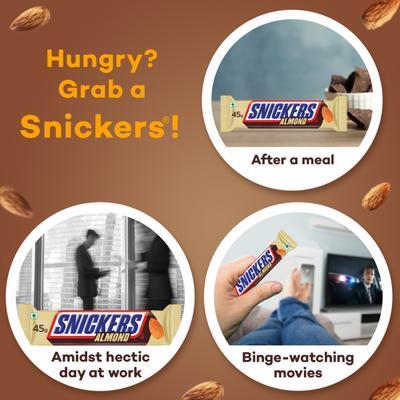 Snickers Almond Chocolate Bar 45 gm - Nutritional Bars