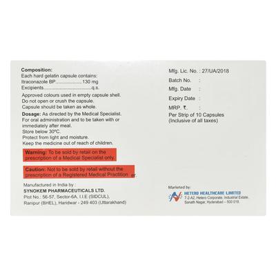 BORIT SB 130 Capsule 10's - Fungal Infections-Anf