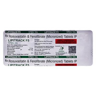 Lipitrack F 5Mg Tablet 10's - High Cholesterol-Dys