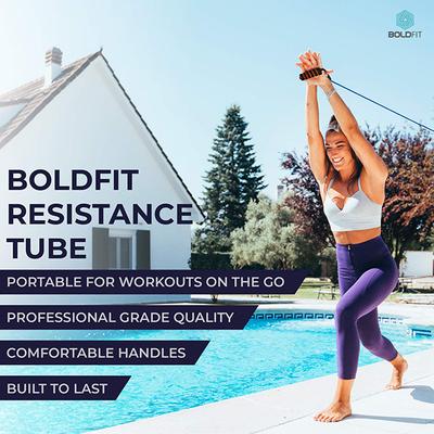 Boldfit Resistance Tube - 15kg 1's - Workout Essentials