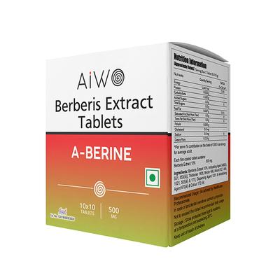 Aiwo A-Berine 500 mg Tablet 100's - Herbal Dietary Supplement