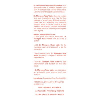 Dr. Morepen Pure & Natural Rose Water Liquid 120 ml - Lotions & Creams