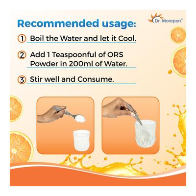 Dr. Morepen Premium ORS Powder - Orange (Pack of 5 x 21.8 gm) - Oral Rehydration (Ors)