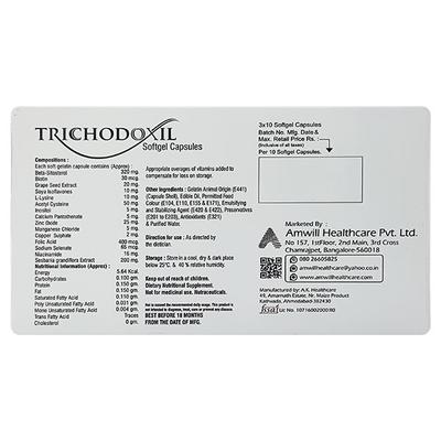 TRICHODOXIL Softgel Capsule 10's - Supplements-Vam