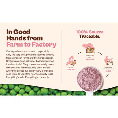 Origin Nutrition Vegan Protein Powder - Strawberry Flavour 830 gm - Whey Proteins