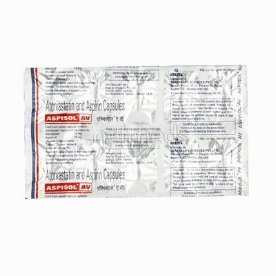 Aspisol AV 10/75mg Capsule 10'S - Blood Clot-Ant