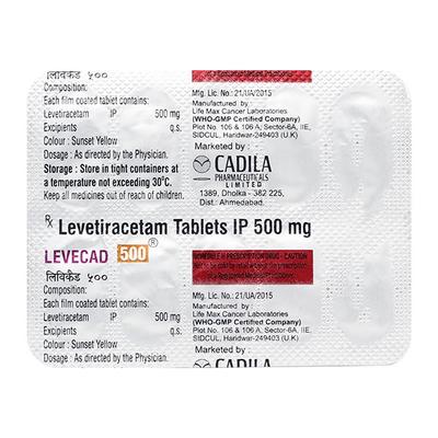 Levecad 500mg Tablet 10'S - Epilepsy/Convulsion-Ant