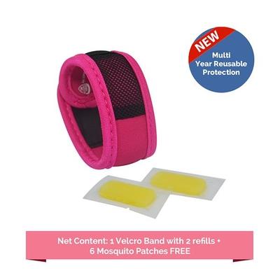 Baby Safety Inc Pink Mosquito Repellent Band (2 Refills + 6 Patches) - Mosquito Repellent