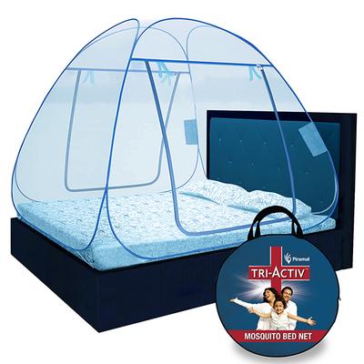Piramal Tri-Activ Mosquito Net for Double Bed - Blue 1's - Baby Bedding