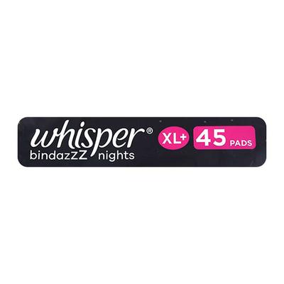 Whisper Bindazz Nights Sanitary Pads (XL+) 15's (Buy 2 Get 1 Free) - Sanitary Napkins