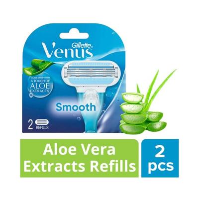 Gillette Venus Hair Removal Razor Blades/Refills/Cartridges For Women - 2 Pieces (Aloe Vera) 2's - Razors & Cartridges
