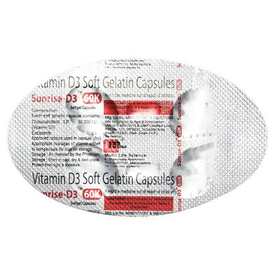 SUNRISE D3 60K Capsule 4's - Supplements-Vam