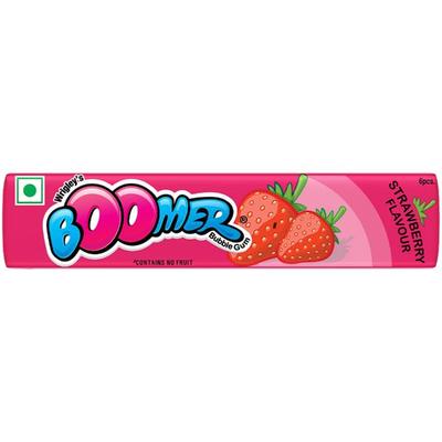 Boomer Bubble Gum - Strawberry (Pack of 6 x 1.8gm) - Nutritional Bars