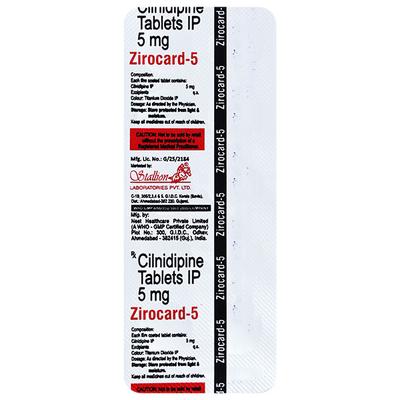 ZIROCARD 5 Tablet 10's - Hypertension-Cal