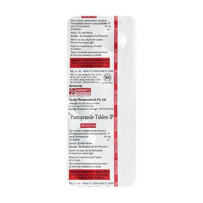 SPANITY 40mg Tablet 10's - Ulcer/Reflux/Flatulence-Aaa