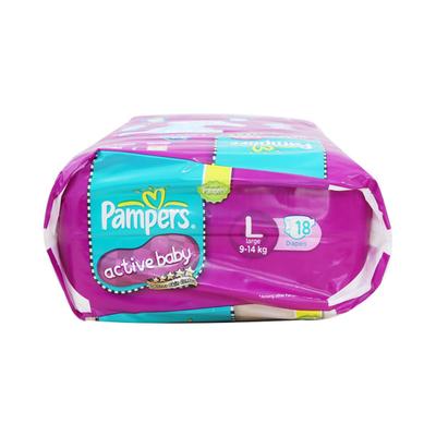 Pampers Active Baby Diapers (L) 18's - Diapers & Wipes