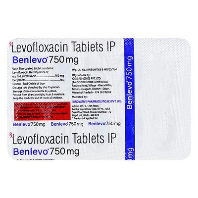 BENLEVO 750mg Tablet 10's - Bacterial Infections-Qui