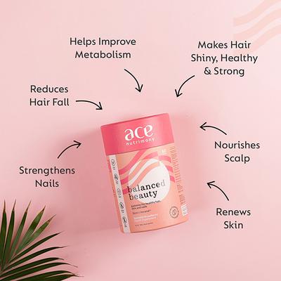 Ace Nutrimony Balanced Beauty Biotin Gummies - Splendid Strawberry 60's - Biotins