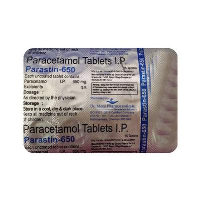 PARASTIN 650 Tablet 15's - Fever-Ana