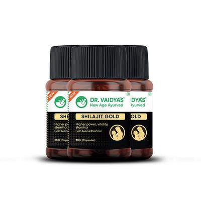 Dr.Vaidya's Shilajit Gold Capsule (Pack of 3 x 30's) - Pure Herbs