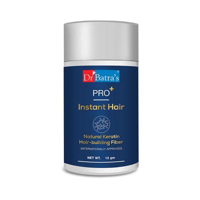 Dr Batra's Pro+ Instant Hair Natural Keratin Hair - Building Fiber (Brown) 12 gm - Hair & Skin
