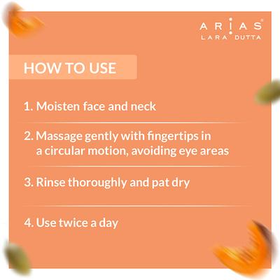 Arias by Lara Dutta Purifying Foaming Face Wash - Pumpkin Extract & Vitamin C 100 ml - Face Wash & Cleansers