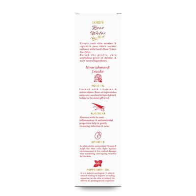 Lord's Rose Water Face Mist - Aloevera & Vitamin E 200 ml - Personal Care(Homeopathy)