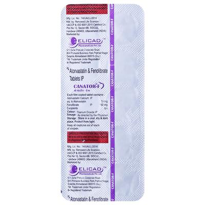 CANATOR F Tablet 10's - High Cholesterol-Dys