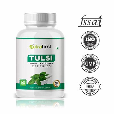 Nutrafirst Tulsi 500 mg Capsule 60's - Herbal Dietary Supplement