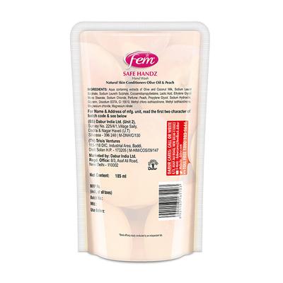 Fem Soft Handz Handwash - Olive Oil & Peach 185 ml - Hand Wash & Soaps