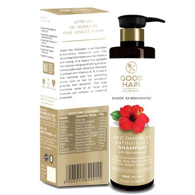 Good Hair Ayurvedic Anti Dandruff AntiHairfall Shampoo 200 ml - Shampoos