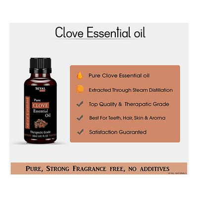 Seyal Naturals Pure & Natural Essential Oil - Clove 15 ml - Essential Oils